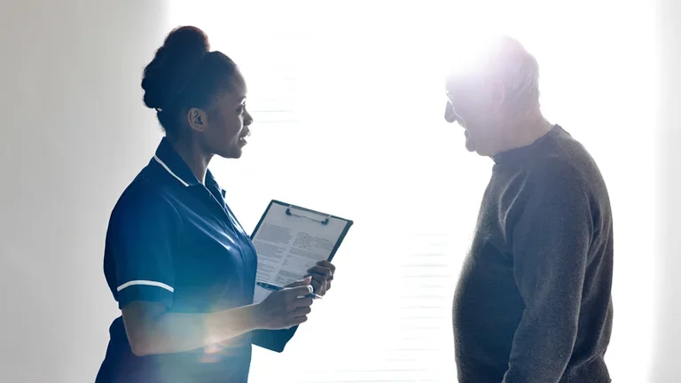 nurse with patient